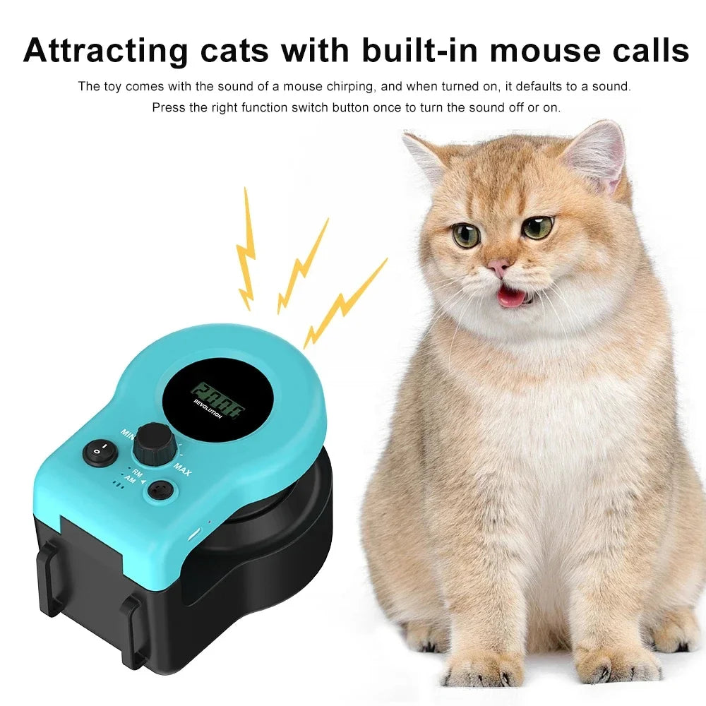 Smart Cat Toys for Indoor Cats Interactive Cat Toy Wheel Exerciser New Cat Treadmill for Adjustable Speed Simulated Hunting Toy