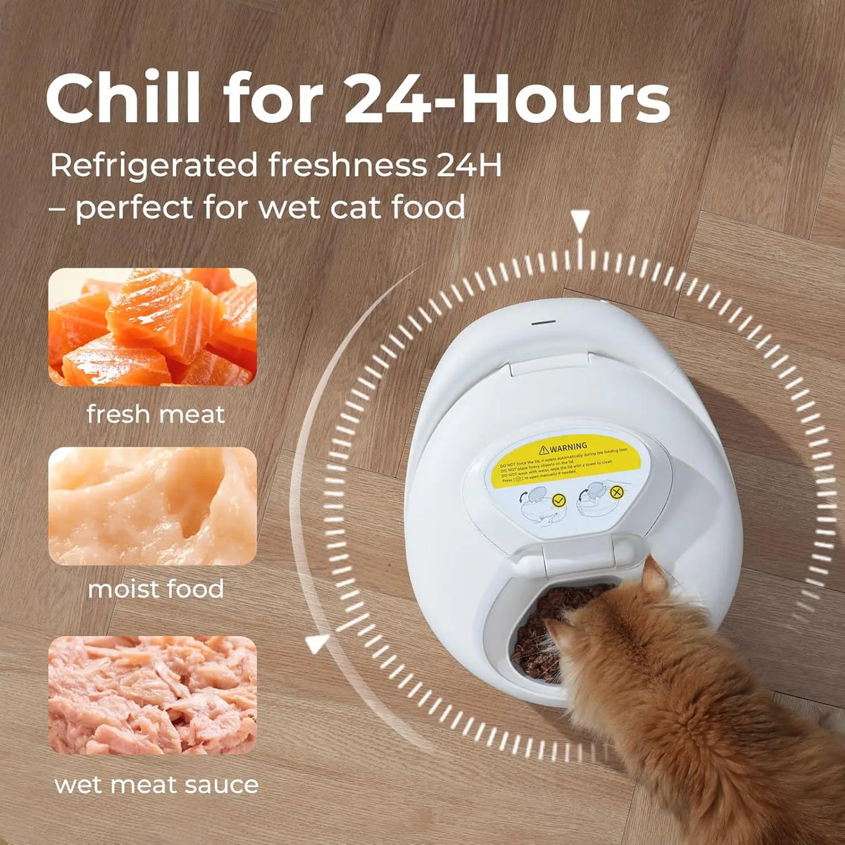 Robotail 2026 Upgraded Smart Wet Food Automatic Cat Feeder, Dual-Temp Refrigerated Auto Feeder with Semiconductor Cooling & Pre-