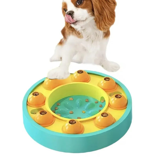 Wisdom Dog Toys Slow Leakage Feeding Training Pet Dog Puzzle Rotating Food Dispenser Cat And Dog Training Game Feeding Tray