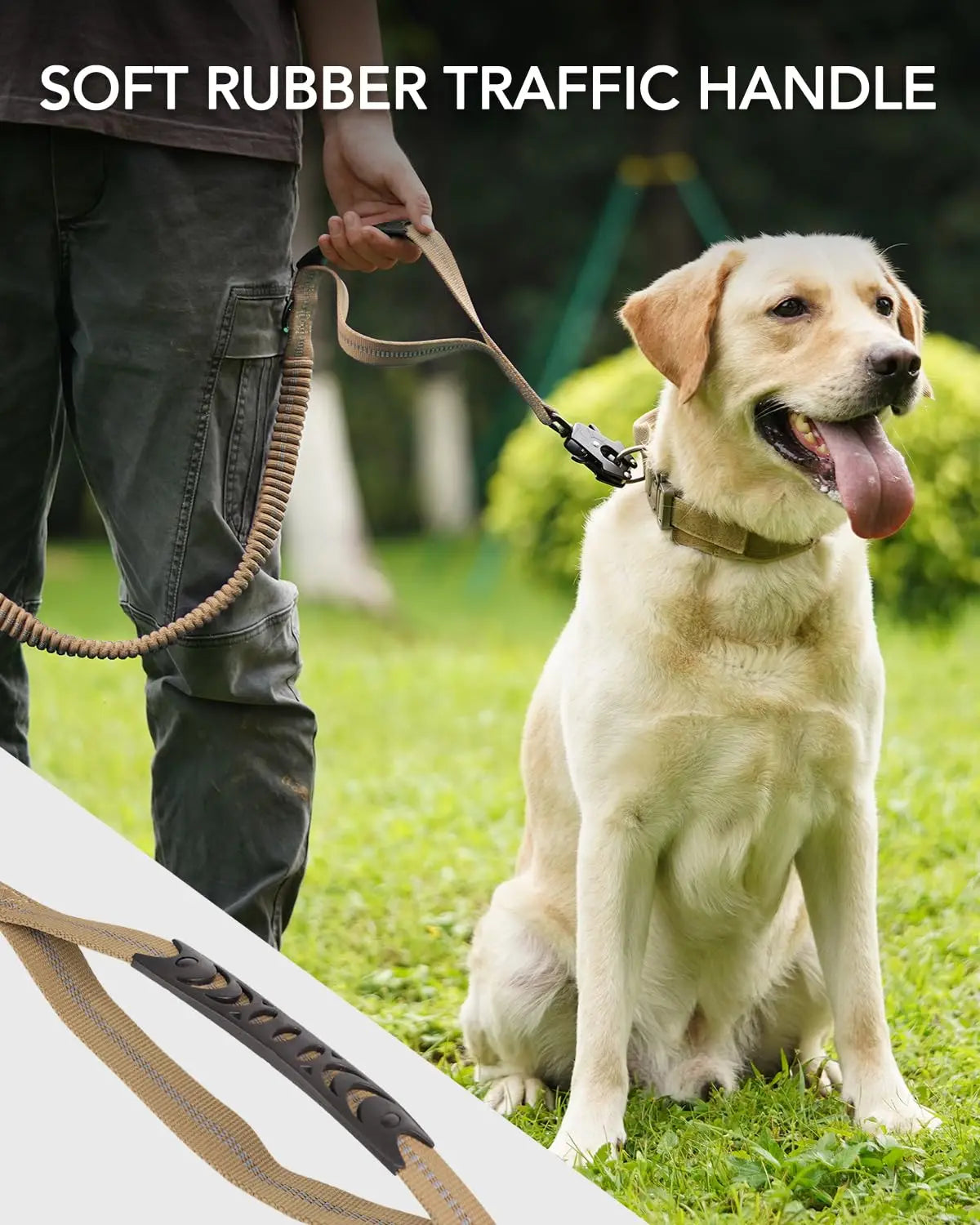 Military-Grade Tactical Dog Collar with Handle Heavy Duty Collar for Medium and Large Dogs Provides Ultimate Control