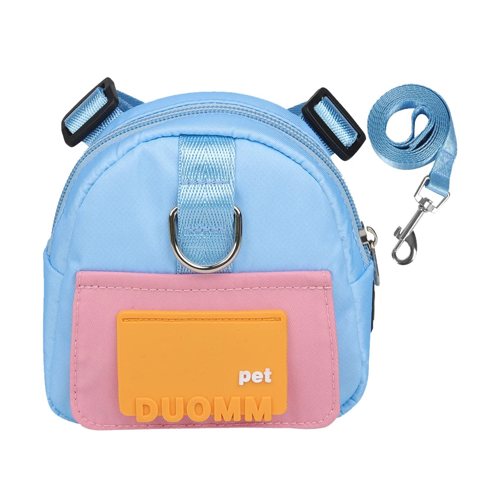 Harness and Backpack Set, Escape Proof No Pull Pet Vest with Leash for Walking Hiking Travel