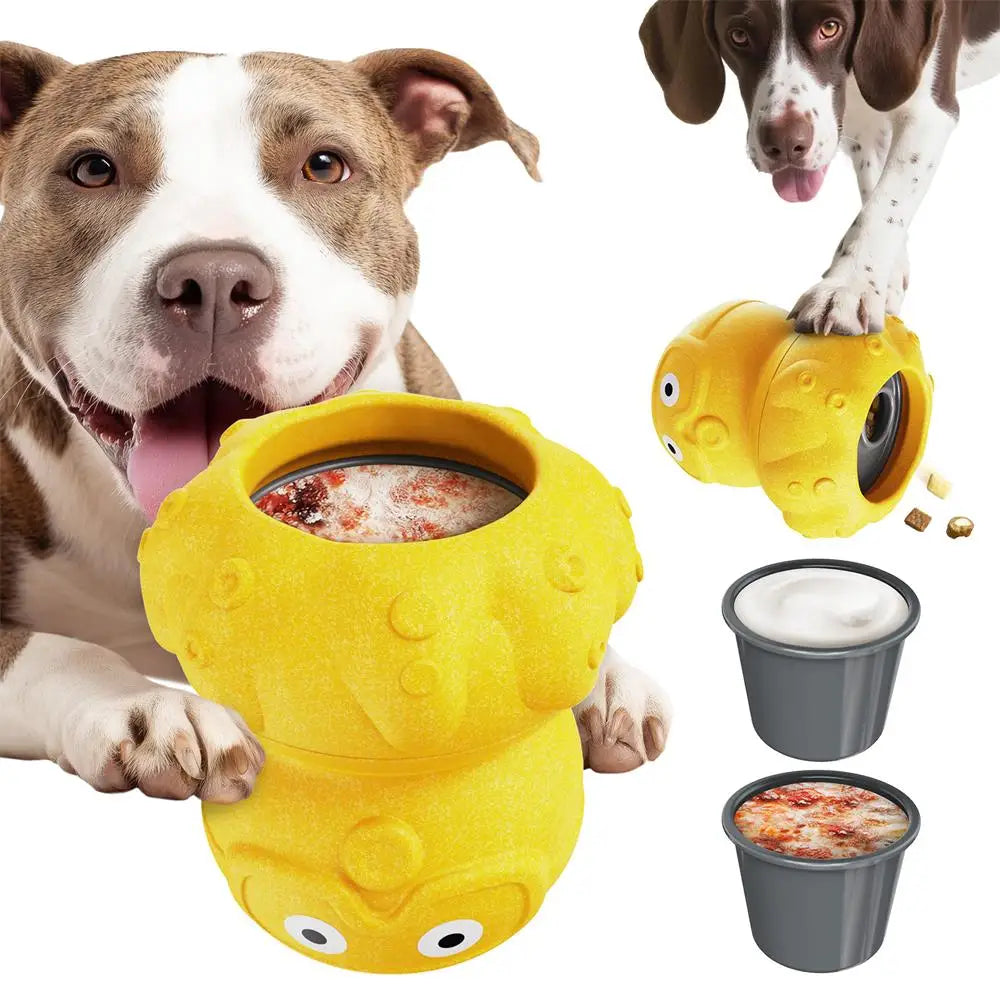 Indestructible Dog Toy for Aggressive Chewers Frozen Treat Holder with Molds to Keep Large Dogs Busy Reduce Anxiety Octopus