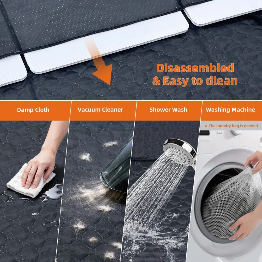 Back Seat Extender for Dogs Hard Bottom Dog Car Seat Cover Waterproof Back Seat Hammock Pet Rear Seat Protector Dog Travel Bed