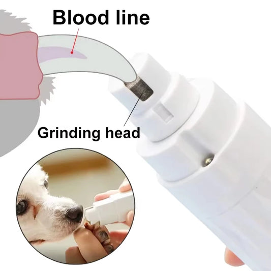 Professional 2-Speed Dog Nail Grinder with 3 Ports - USB Rechargeable Electric Pet Paw Trimmer for Small, Medium & Large Dogs