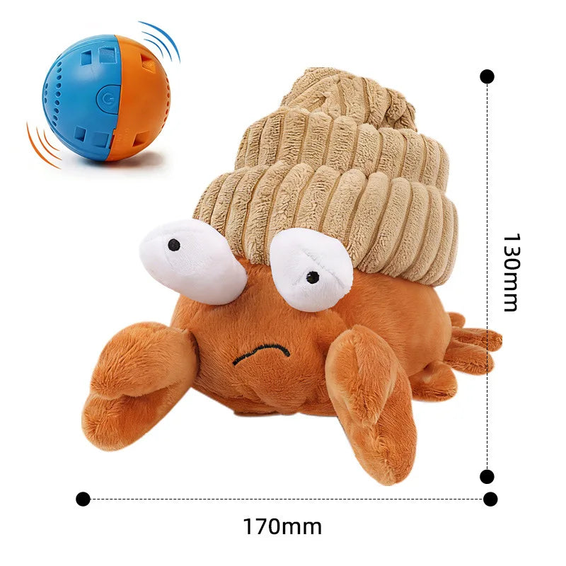 Electric plush vibrating squeaky ball dog toy for puppies, Bichon Frise and Teddy dogs