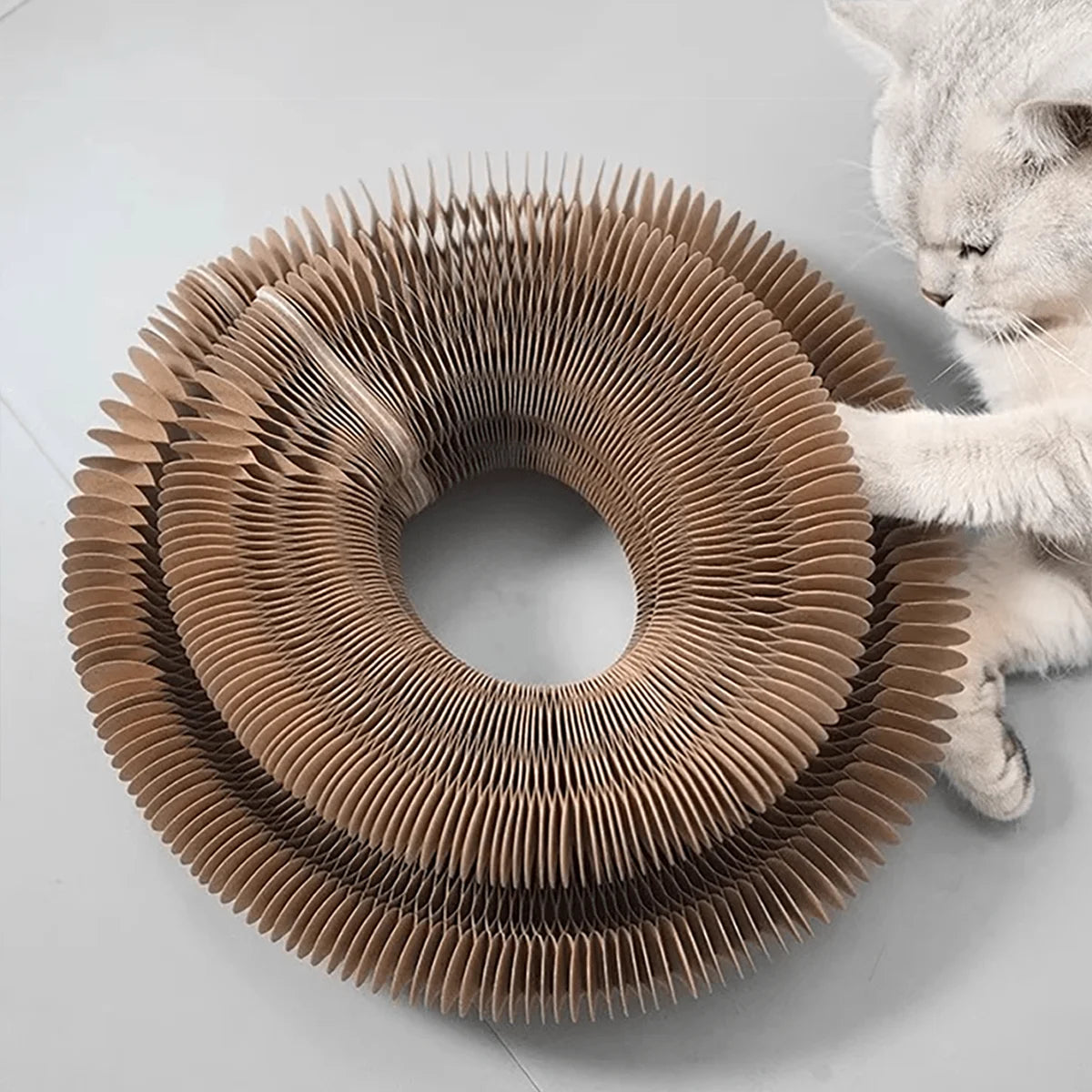 Foldable Corrugated Cat Scratching Board with Ball Track Toy Durable Scratch Pad Bed Free Surprise Gift USA Warehouse