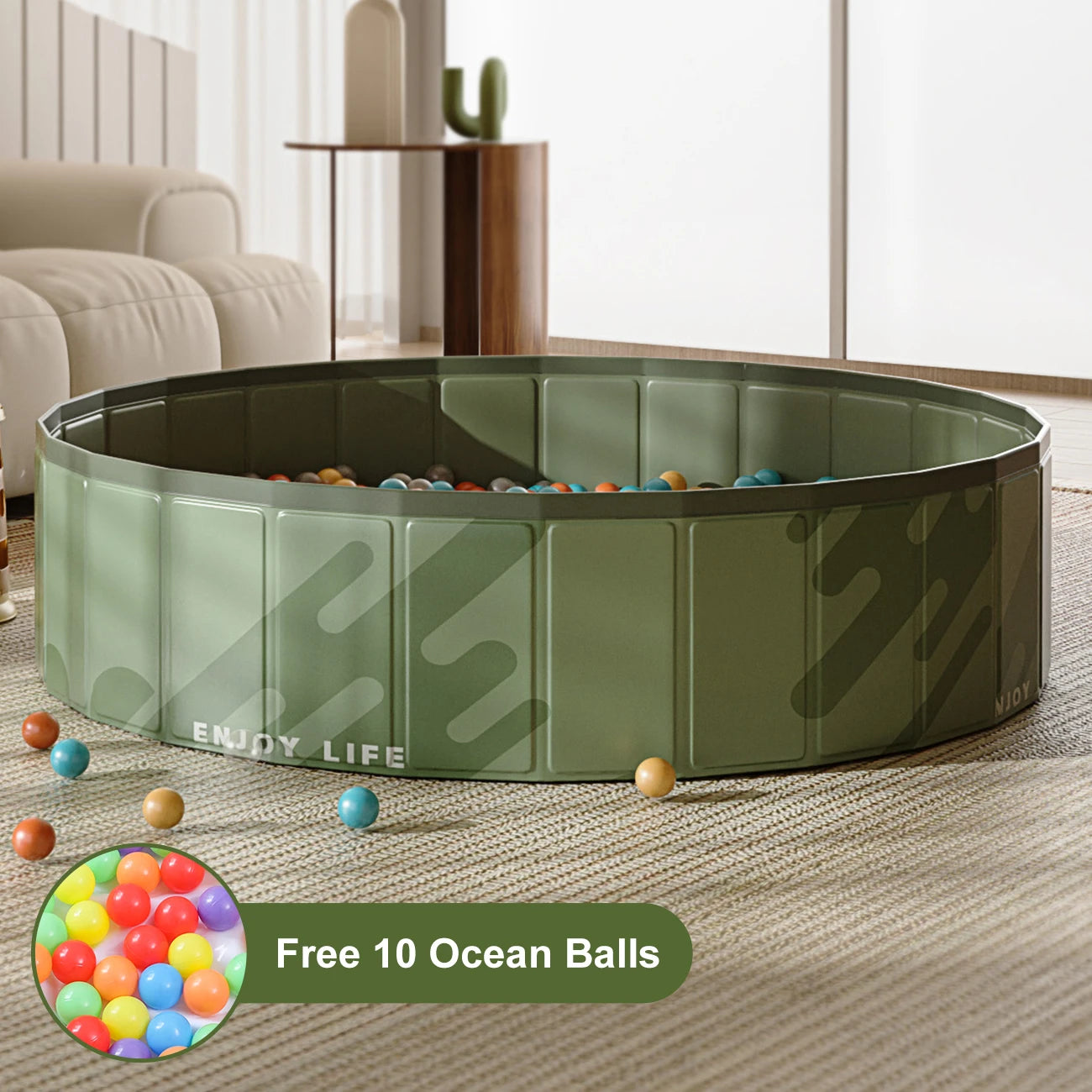 1PC Foldable Large Ball Pit for Dogs , Indoor/Outdoor Party Toy, Ideal Gift for Kids & Pets, Portable Playpen for Family Fun