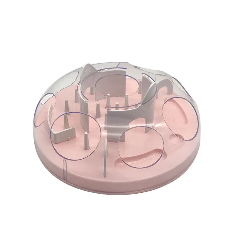 Interactive Cat Slow Feeder Puzzle Maze Toy, Anti-Choke Pet Treat Dispenser Bowl for Kitten Small Dog, Food Grade Interactive Fe