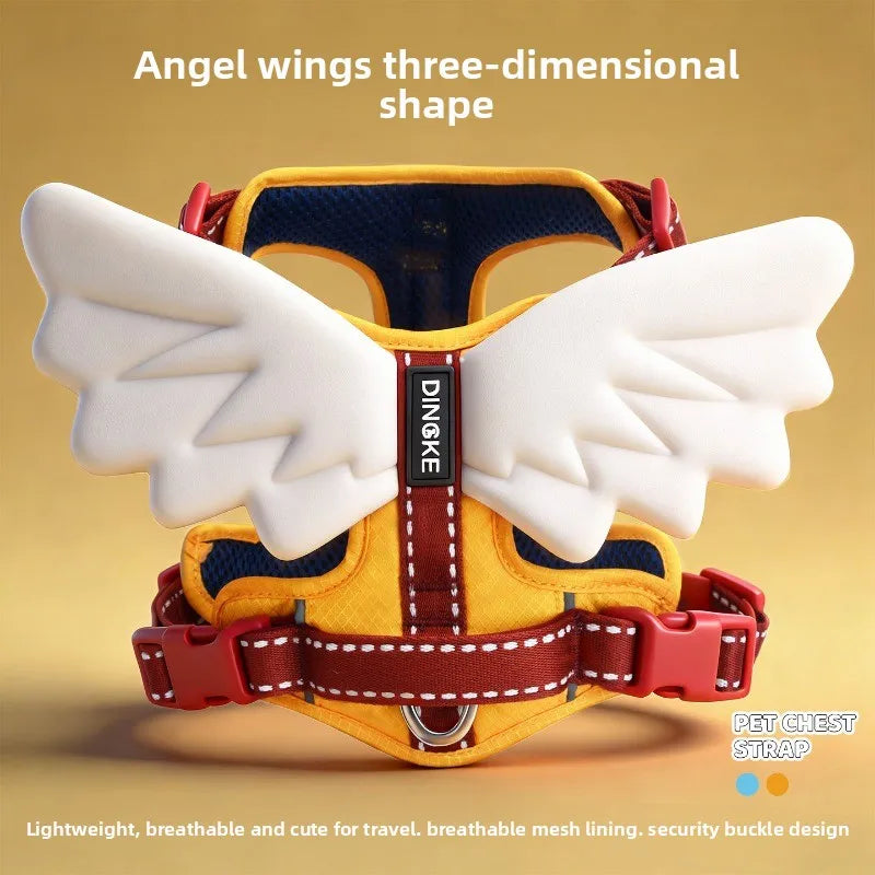 Angel Wings Dog Harness, Adjustable No Pull Pet Vest for Small to Large Breeds, Cute Corgi Shiba Inu Golden Retriever Gear