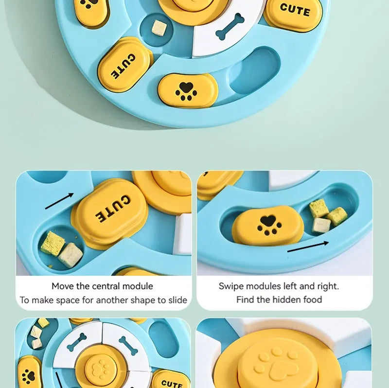 Pet Sound Educational Toys Dog Slow Food Basin Cat Dog Educational Toy To Relieve Boredom, Interactive Educational Feeding Toy
