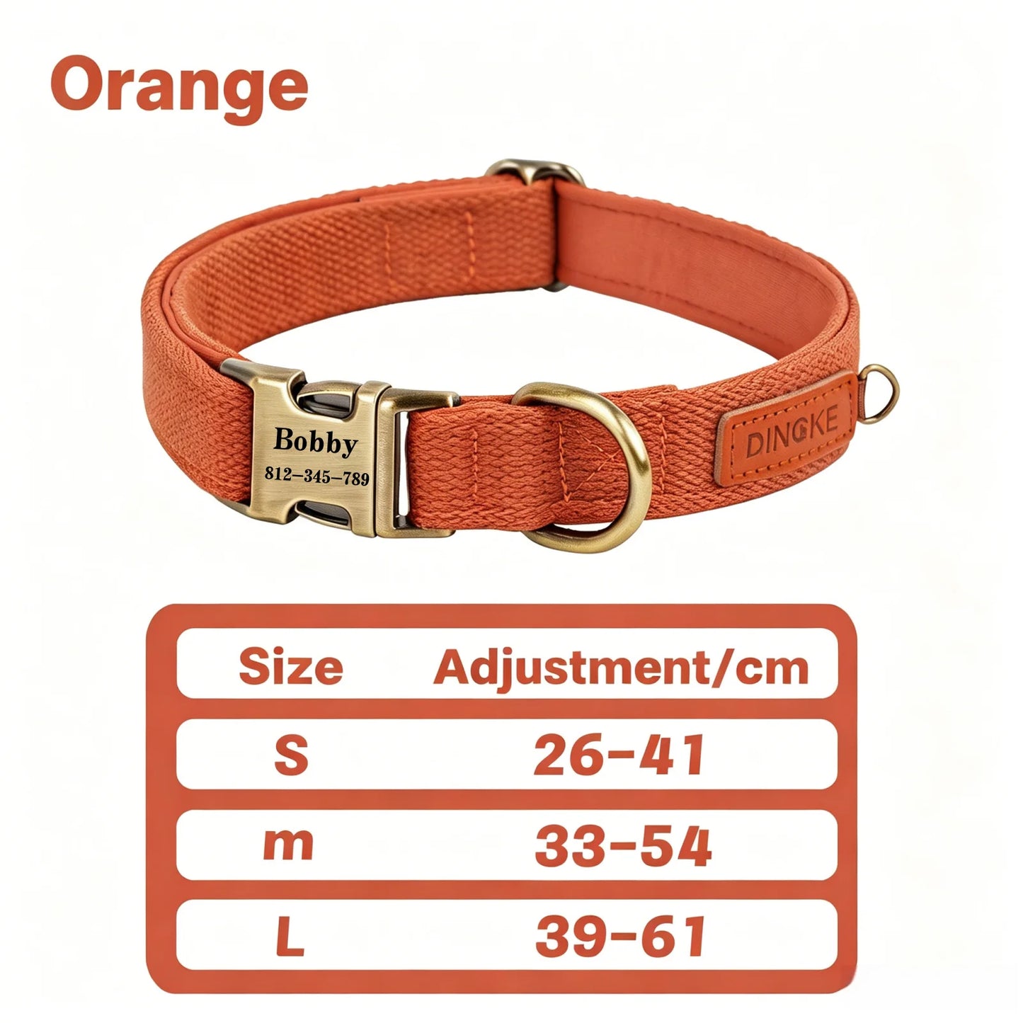 Personalized Nylon Dog Collar Adjustable Dog Collars Customized Pet ID Collar for Small Medium Large Dogs Free Engraving