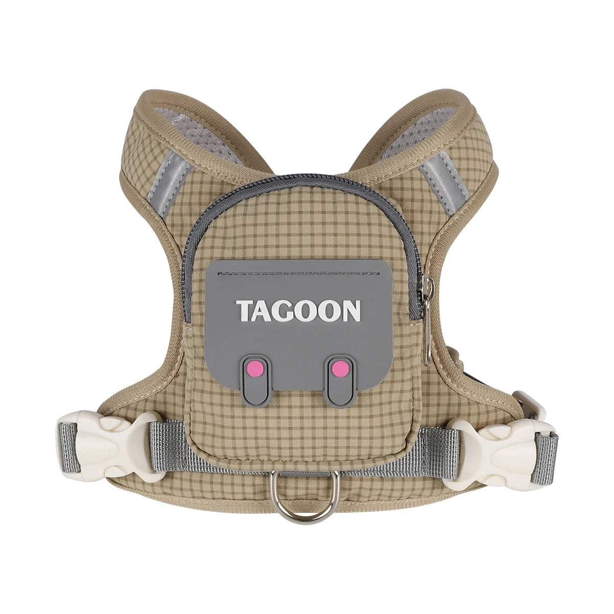 Pet Dog Backpack, Outdoor Plaid Dog Leash, Convenient Storage Dogs Bag, Outdoor Dog Walking Leash, Chest Harness in Stock
