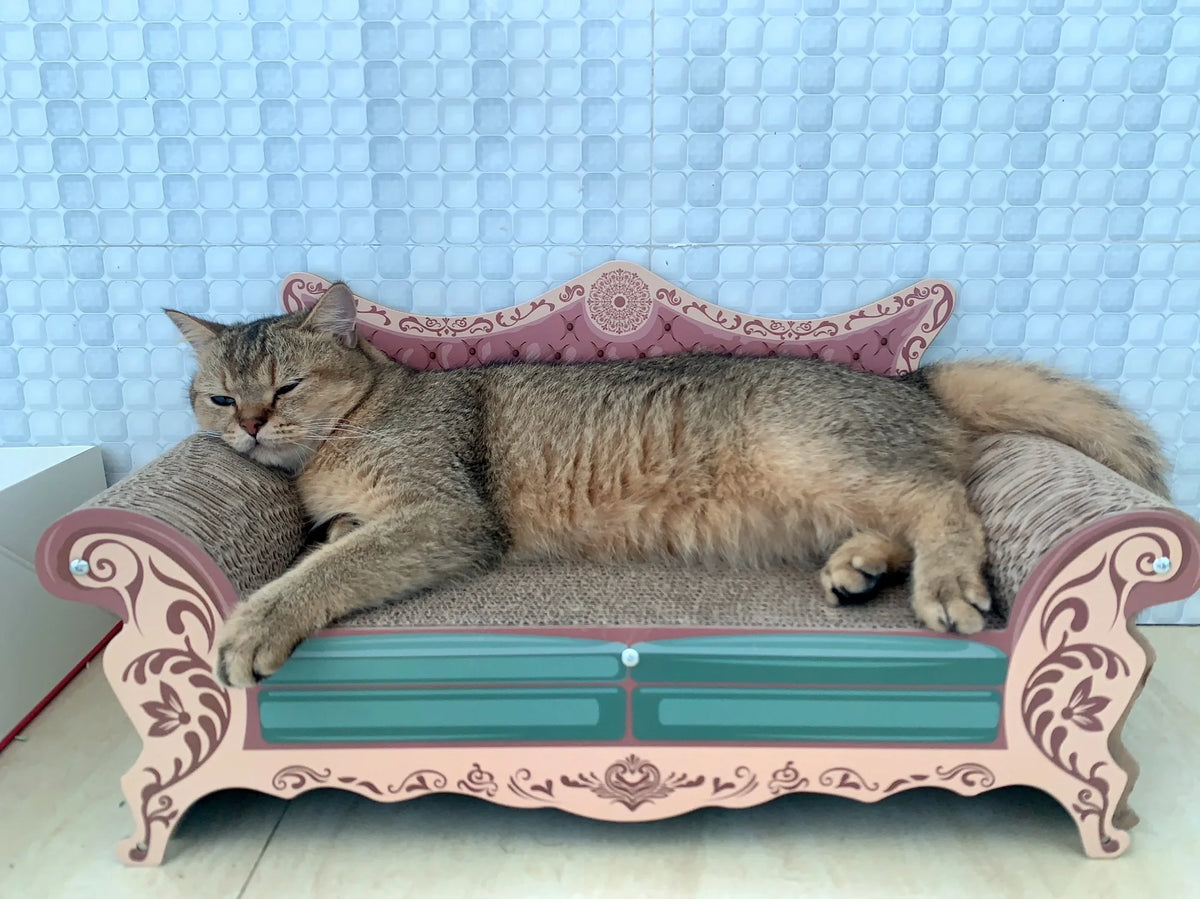 Cat scratch board, cat nest sofa, cat bed integrated, L-shaped vertical, wear-resistant, non shedding, irregular circular, large