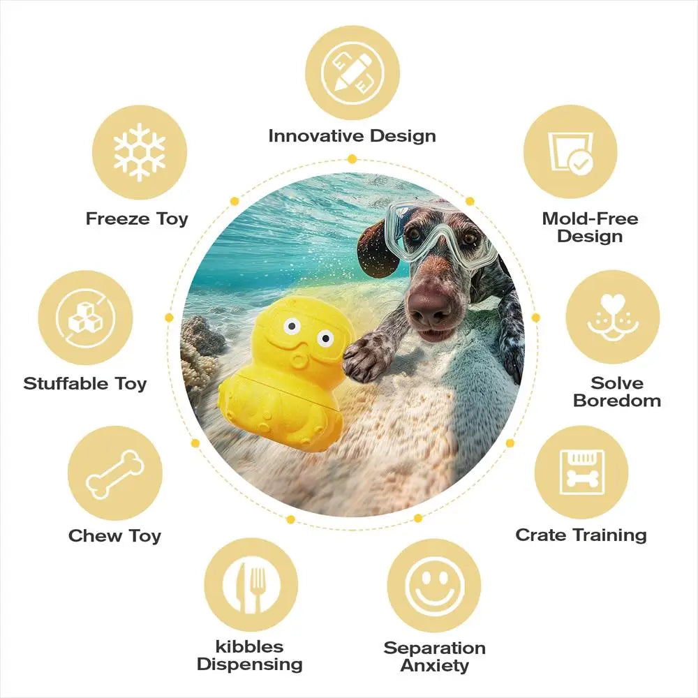 Indestructible Dog Toy for Aggressive Chewers Frozen Treat Holder with Molds to Keep Large Dogs Busy Reduce Anxiety Octopus