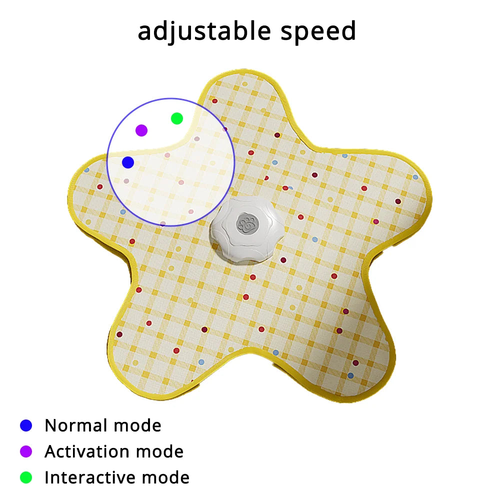Interactive Hide And Seek Cat Toy Moving Feather Interactive Cat Toy Automatic Hunting Toy For Indoor Cats Usb Rechargeable