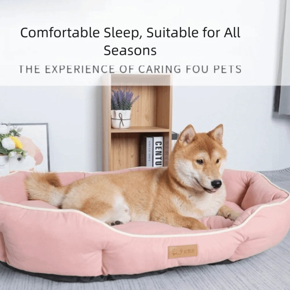 Luxury High Rebound Dog Bed Scratch Resistant Non Slip Soft Dog Cushion Wear Resistant Pet Sofa for Small Large Dogs