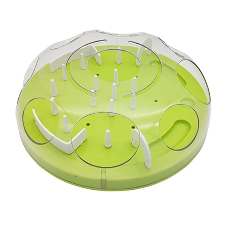 Interactive Cat Slow Feeder Puzzle Maze Toy, Anti-Choke Pet Treat Dispenser Bowl for Kitten Small Dog, Food Grade Interactive Fe