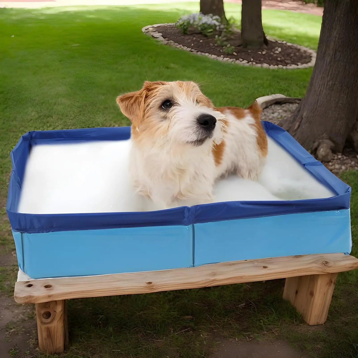 Dog Kids Pool PVC Folding Pet Swimming Pool Non-Inflatable Foldable Wading Pool Anti-Slip For Puppy Cats Other Animals