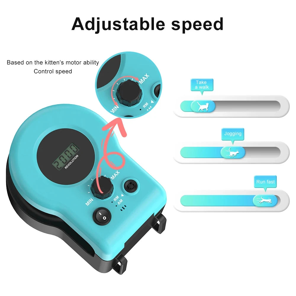 Smart Cat Toys for Indoor Cats Interactive Cat Toy Wheel Exerciser New Cat Treadmill for Adjustable Speed Simulated Hunting Toy