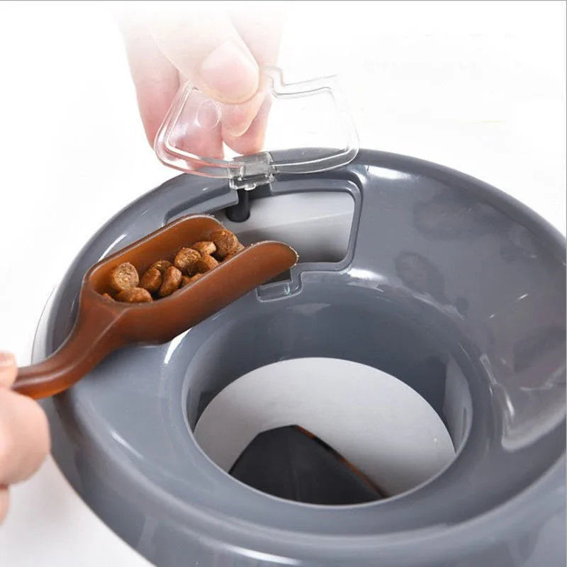 2 in 1 Dog Pet Interactive Toy Tennis Ball Launcher Automatic Throwing Training Reward Machine Fun Feeding Machine Pet Supplies