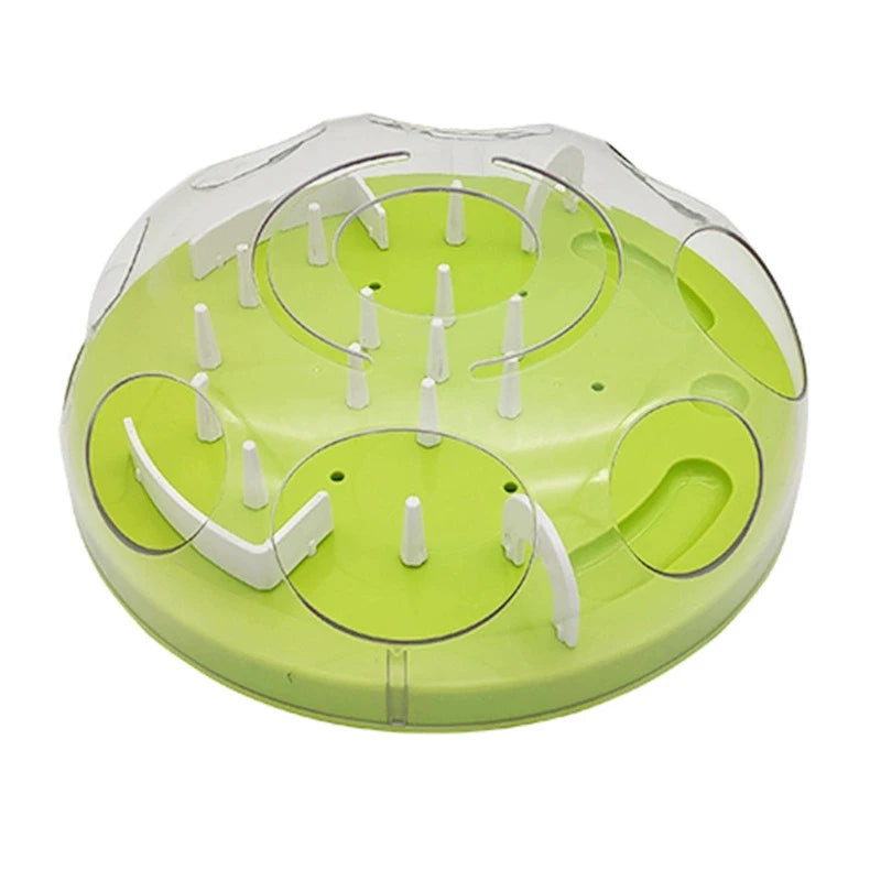 Interactive Cat Slow Feeder Puzzle Maze Toy, Anti-Choke Pet Treat Dispenser Bowl for Kitten Small Dog, Food Grade Interactive Fe