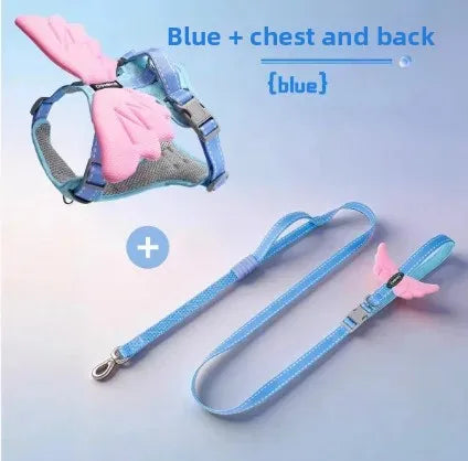Angel Wings Dog Harness, Adjustable No Pull Pet Vest for Small to Large Breeds, Cute Corgi Shiba Inu Golden Retriever Gear