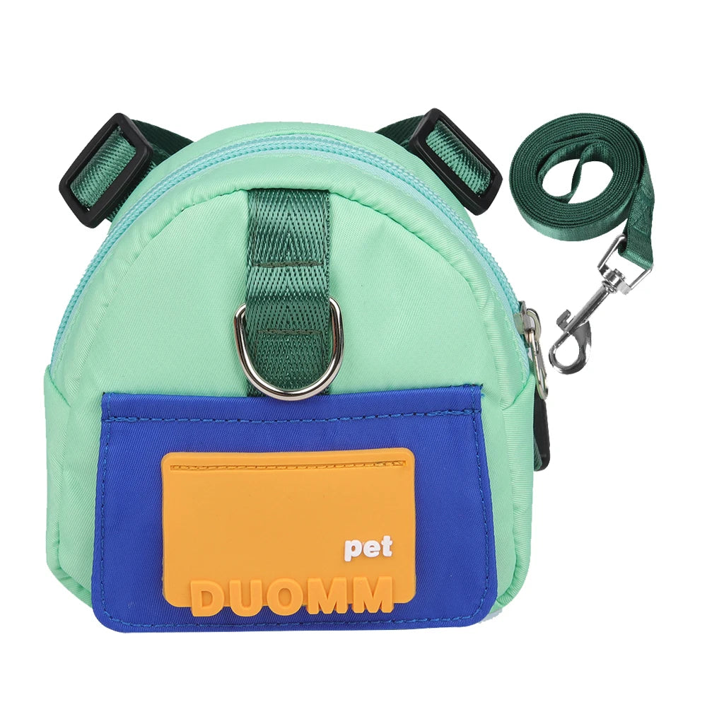 Harness and Backpack Set, Escape Proof No Pull Pet Vest with Leash for Walking Hiking Travel