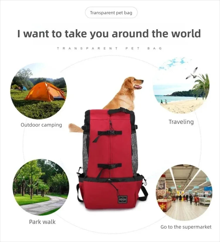 Strong Nylon Dog Carrier Backpack for Small Medium Dogs High Quality Breathable Cycling Backpack for Outdoor Travel Pet Supplies