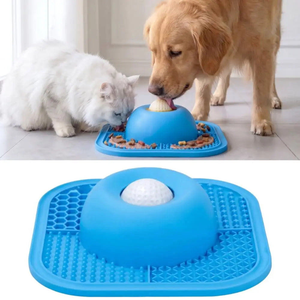 Resin Slow Feeder Dog Bowls Interactive Rolling Ball Anti-Slip Dog Slow Eat Bowl Thick Liquid Treat Pet Lick Mat Pet Home Use