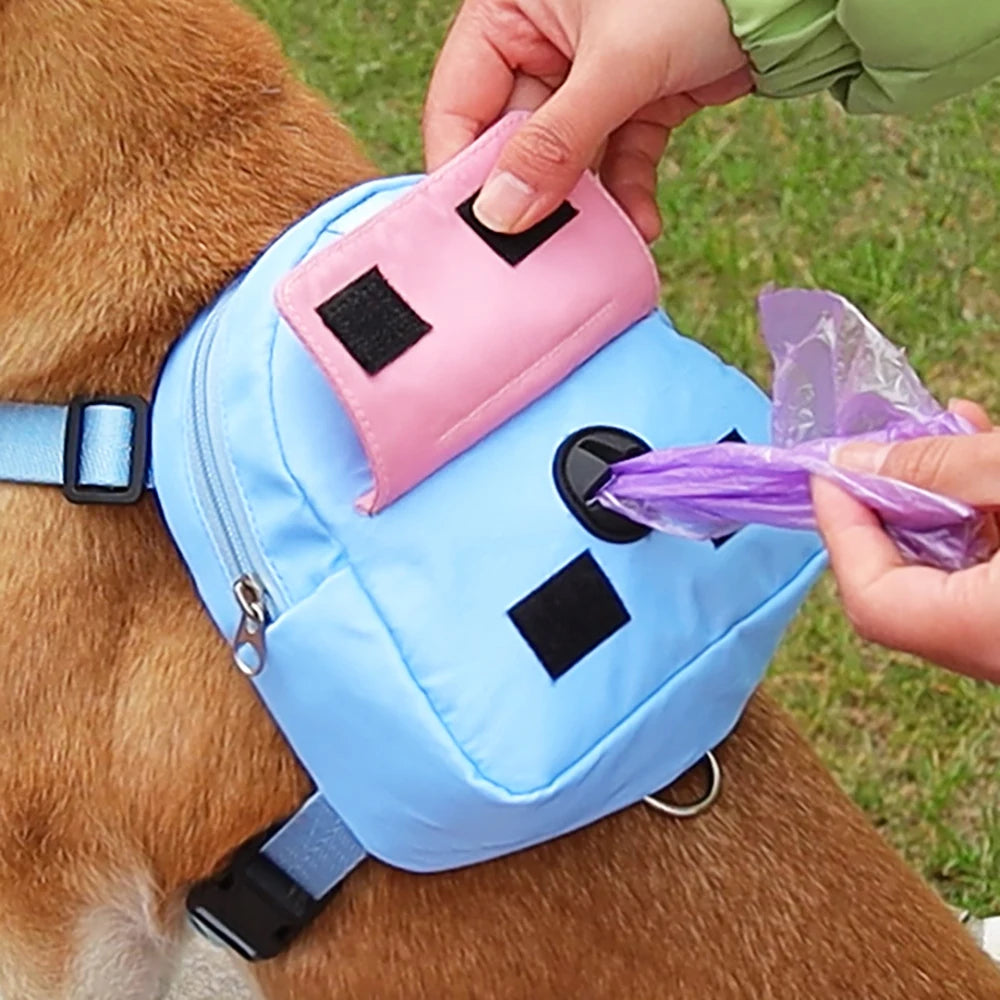 Harness and Backpack Set, Escape Proof No Pull Pet Vest with Leash for Walking Hiking Travel
