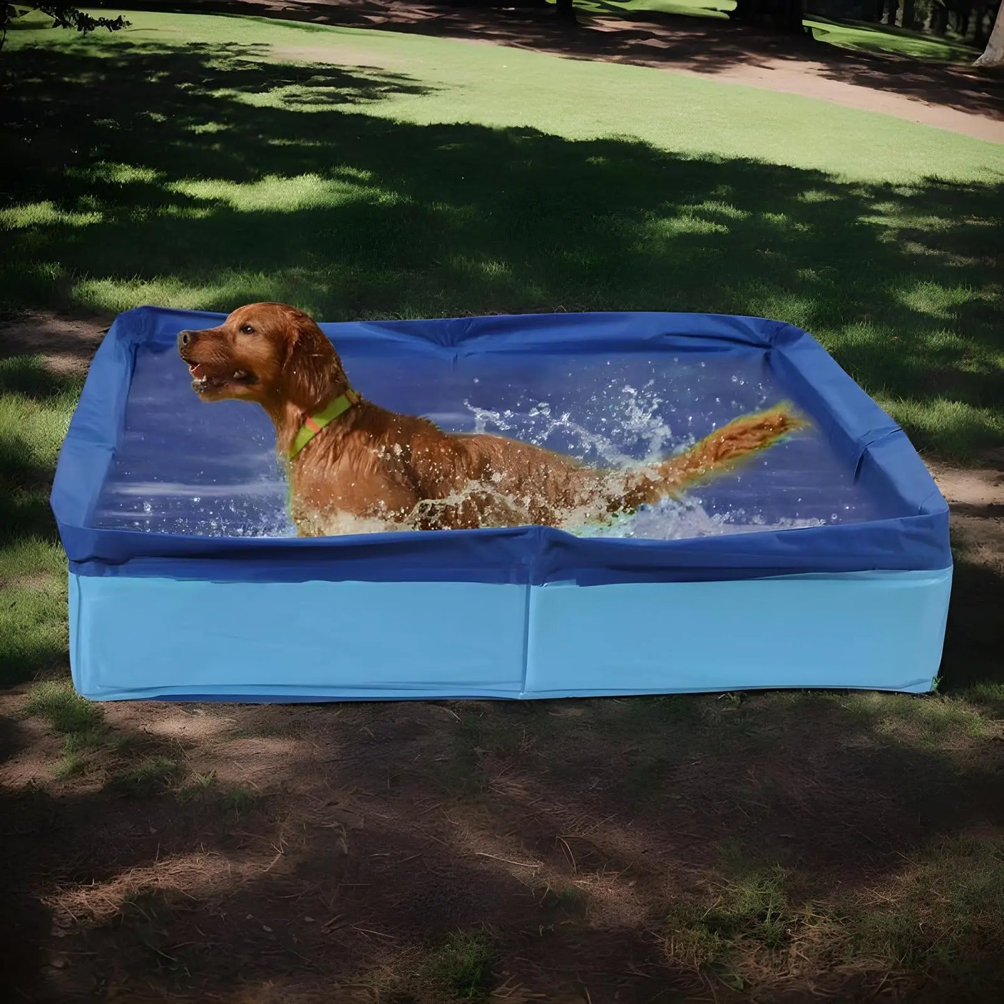 Dog Kids Pool PVC Folding Pet Swimming Pool Non-Inflatable Foldable Wading Pool Anti-Slip For Puppy Cats Other Animals