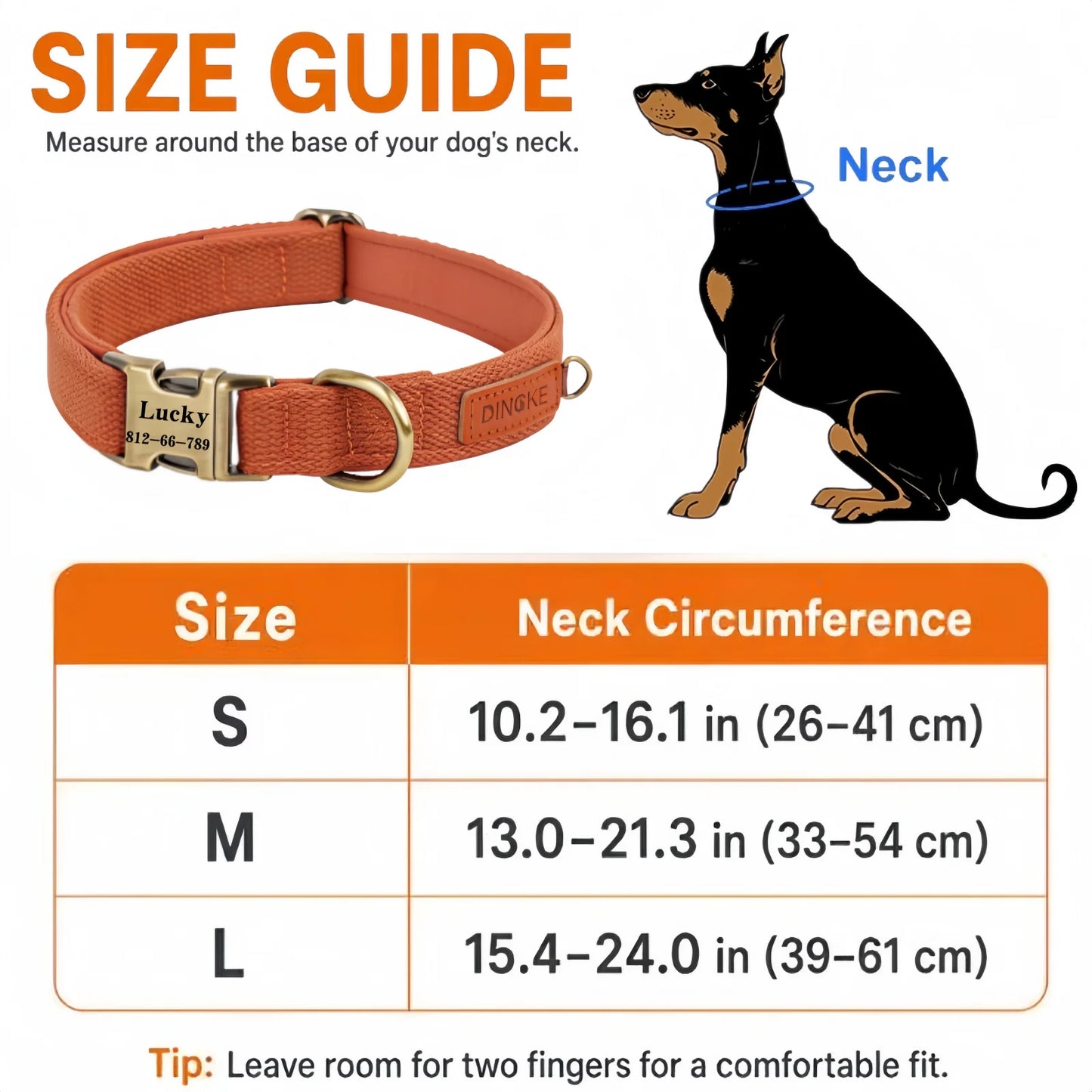 Personalized Nylon Dog Collar Adjustable Dog Collars Customized Pet ID Collar for Small Medium Large Dogs Free Engraving
