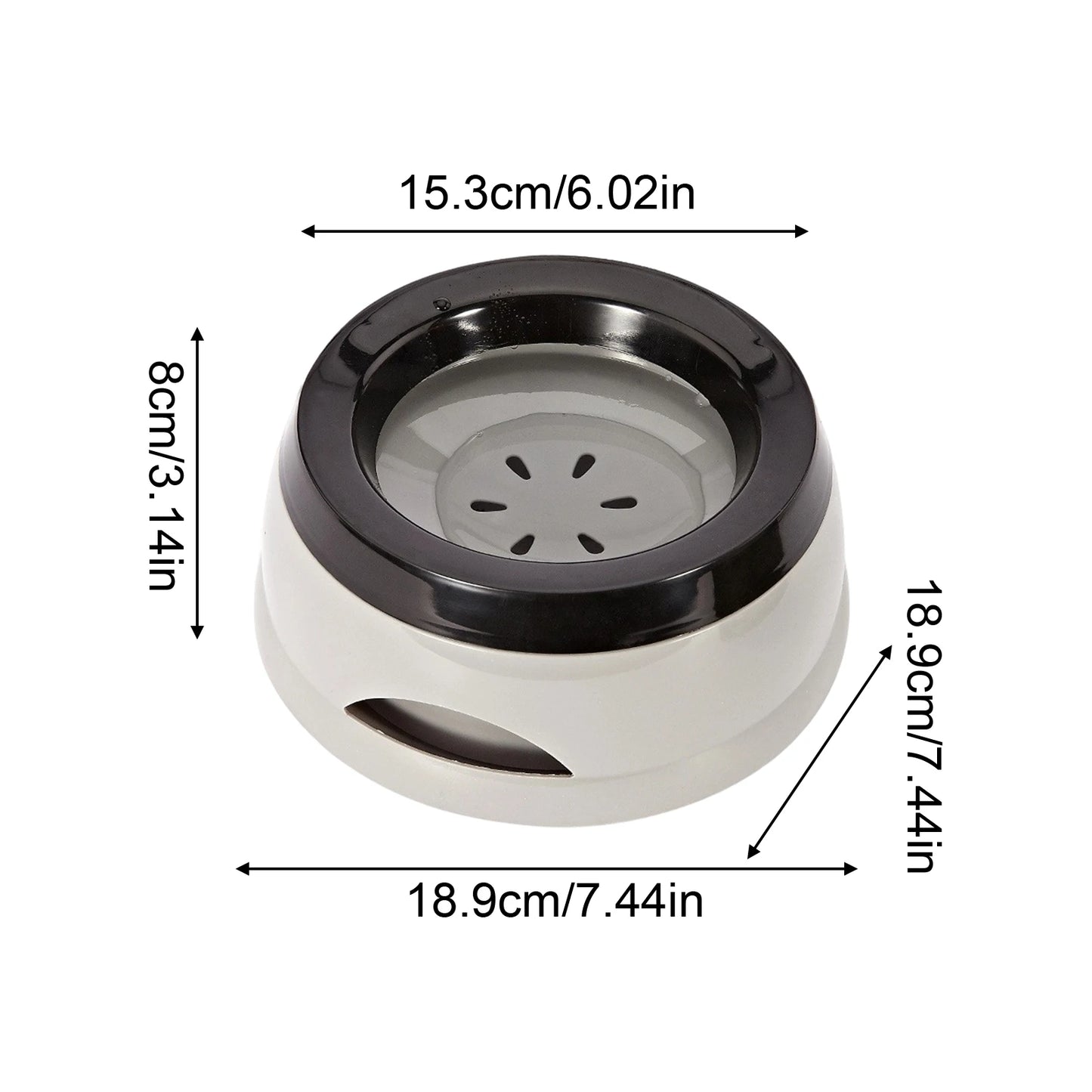 Round Pet Bowl Slow Drinking Bowl For Dogs Cats Indoor Outdoor Portable Travel Drinking Container Clean Easy Pet Feeding Supply