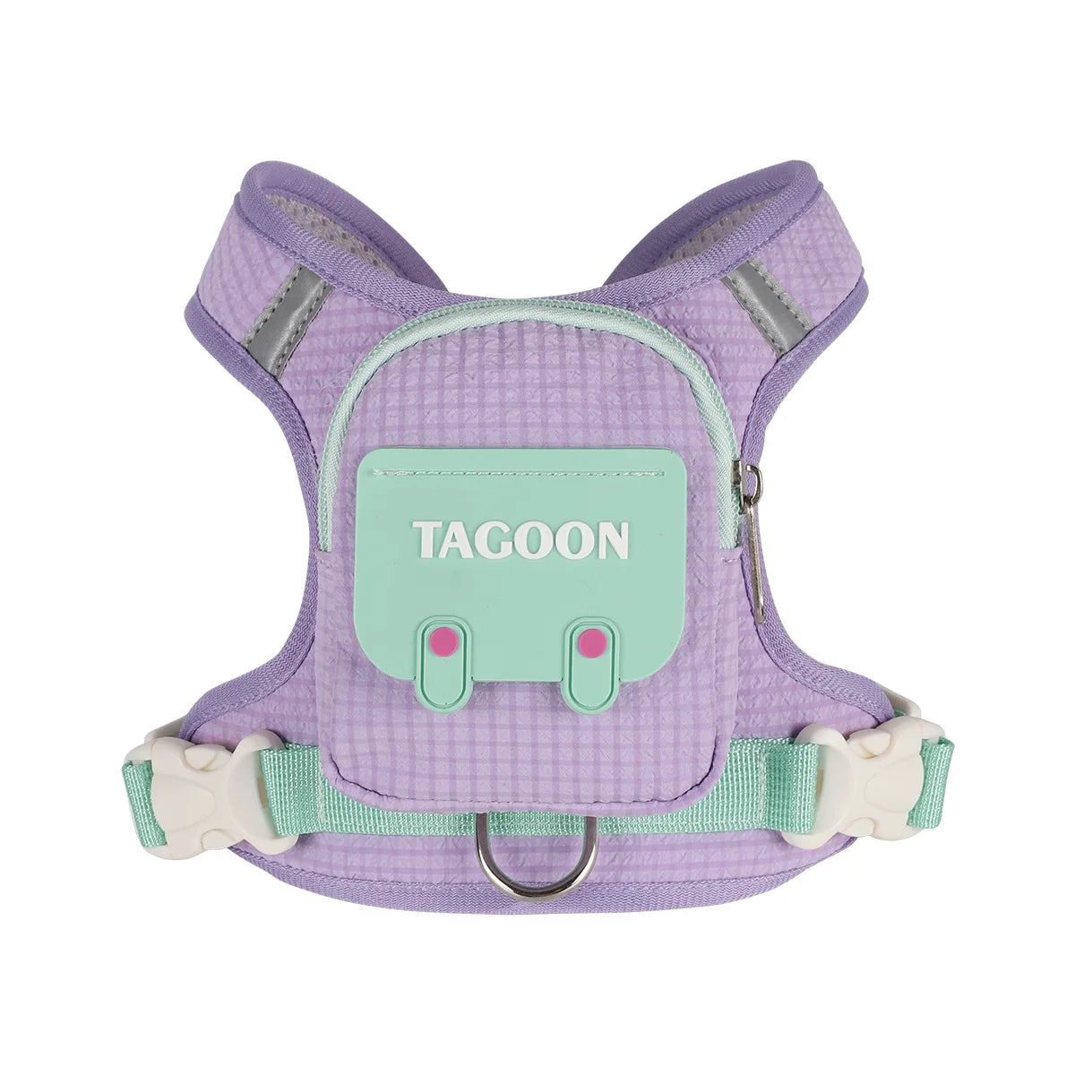 Pet Dog Backpack, Outdoor Plaid Dog Leash, Convenient Storage Dogs Bag, Outdoor Dog Walking Leash, Chest Harness in Stock