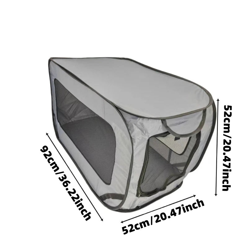 Large SUV Car Trunk Pet Carrier Foldable Dog Crate Pop Up Breathable Mesh Waterproof Tent for Dogs Cats Travel Camping Outdoor