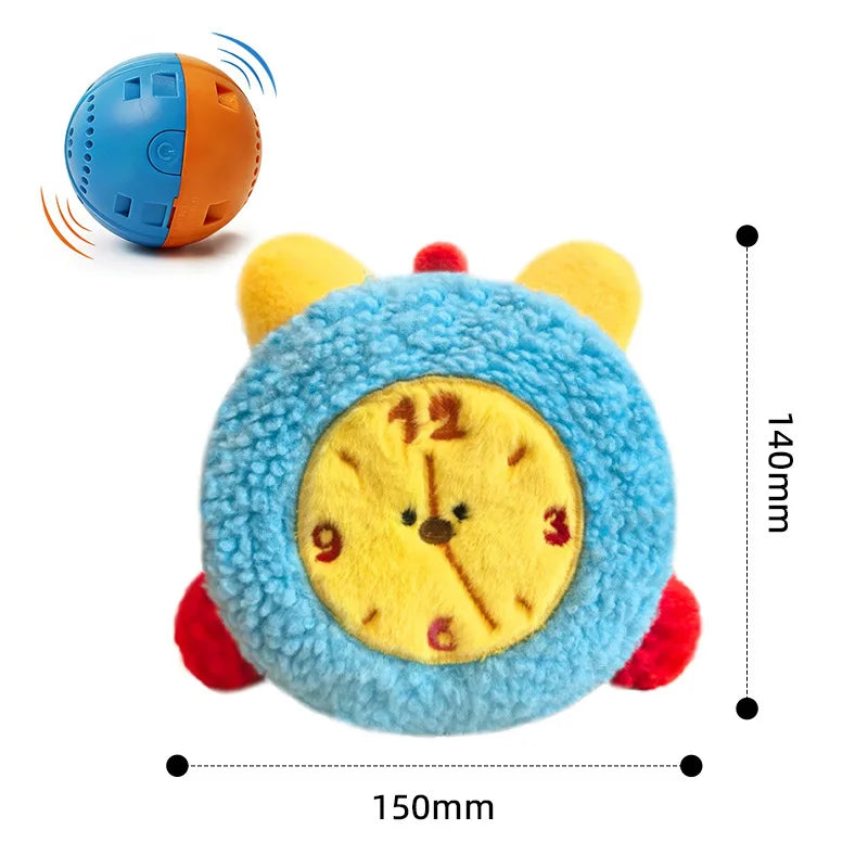 Electric plush vibrating squeaky ball dog toy for puppies, Bichon Frise and Teddy dogs