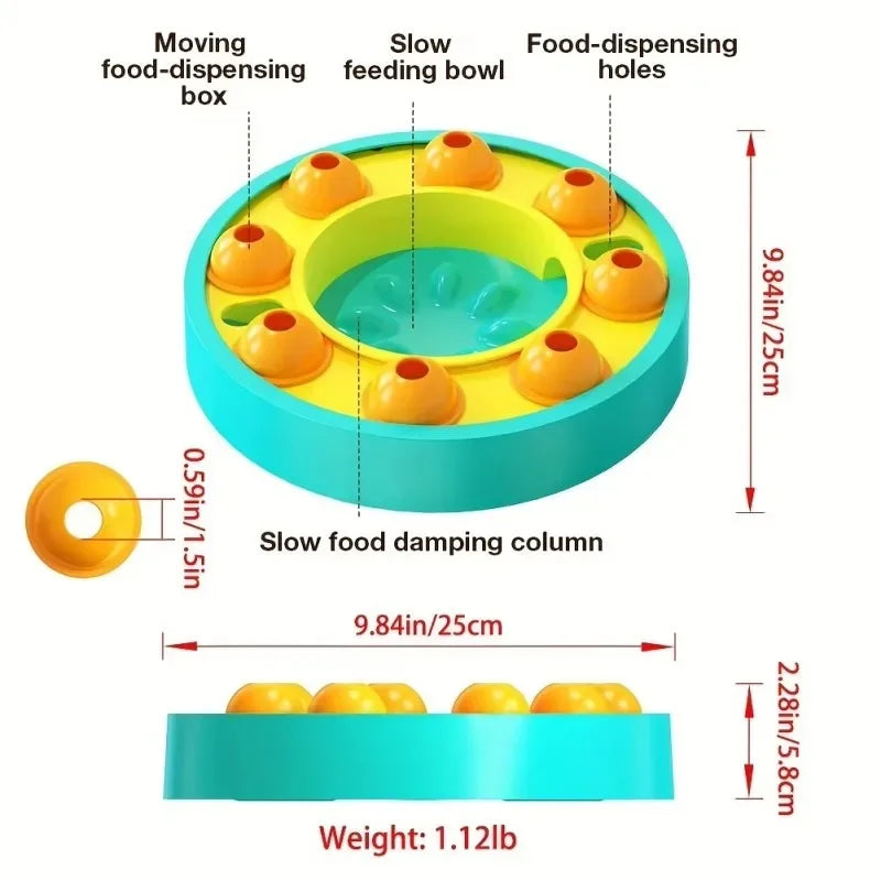 Wisdom Dog Toys Slow Leakage Feeding Training Pet Dog Puzzle Rotating Food Dispenser Cat And Dog Training Game Feeding Tray