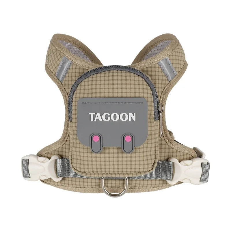 Pet Dog Backpack, Outdoor Plaid Dog Leash, Convenient Storage Dogs Bag, Outdoor Dog Walking Leash, Chest Harness in Stock