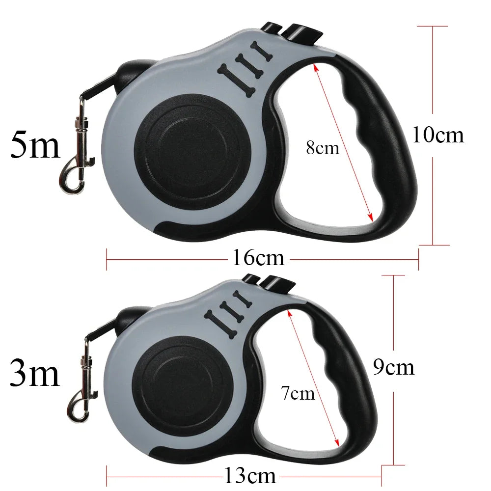 Dog Leash Strong 3m 5m Nylon Puppy Lead For Small Medium Large Dogs Cats Automatic Retractable Durable Yorkshire Pet Supplies