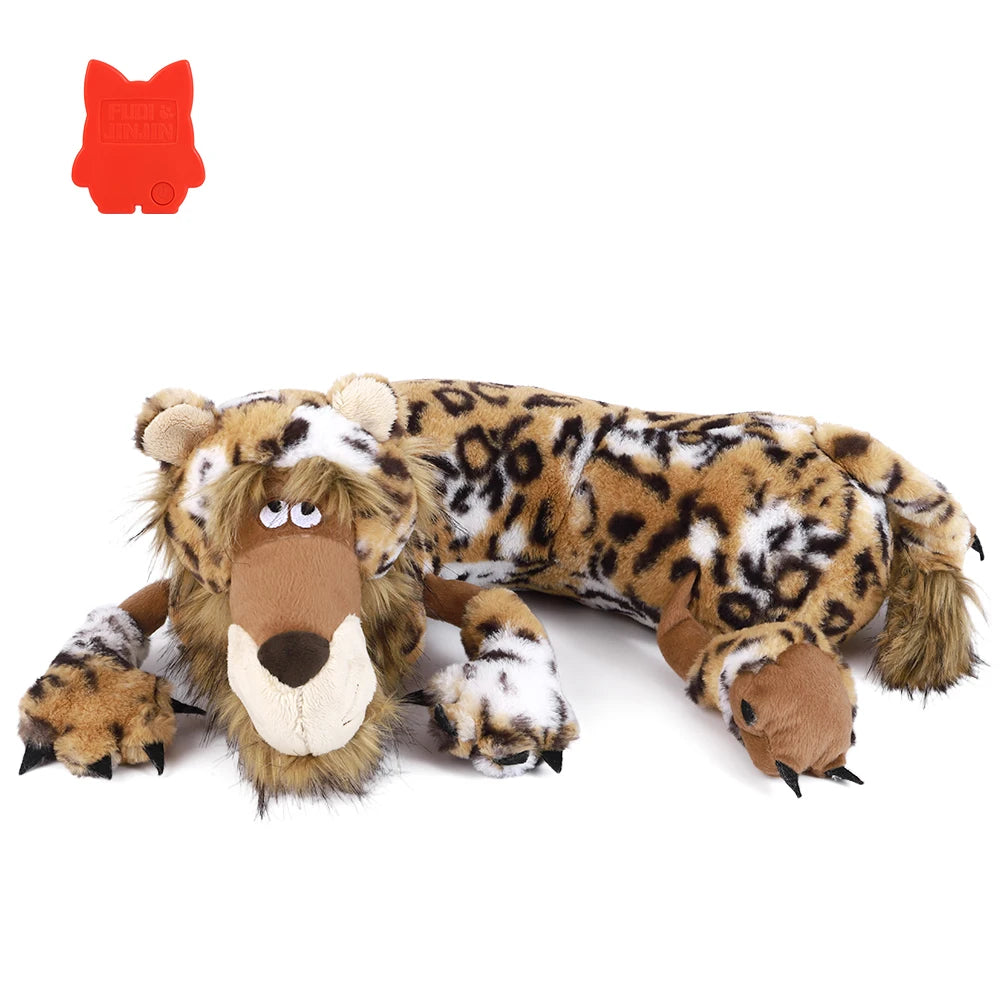 Large Leopard Puppy Heartbeat Toy Comfort Cuddle Pillow Stress Relief & Soothing Aid Soft Toy for Emotional Support